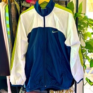 NIKE Vintage Navy Lime green Windbreaker Jacket